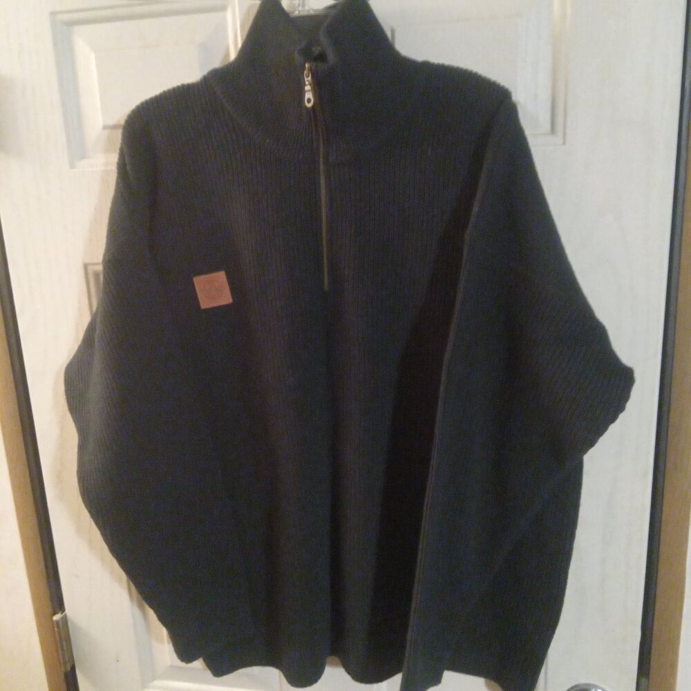 Swanndri Men's Wool Blend 1/4 Zip Sweater Size XL